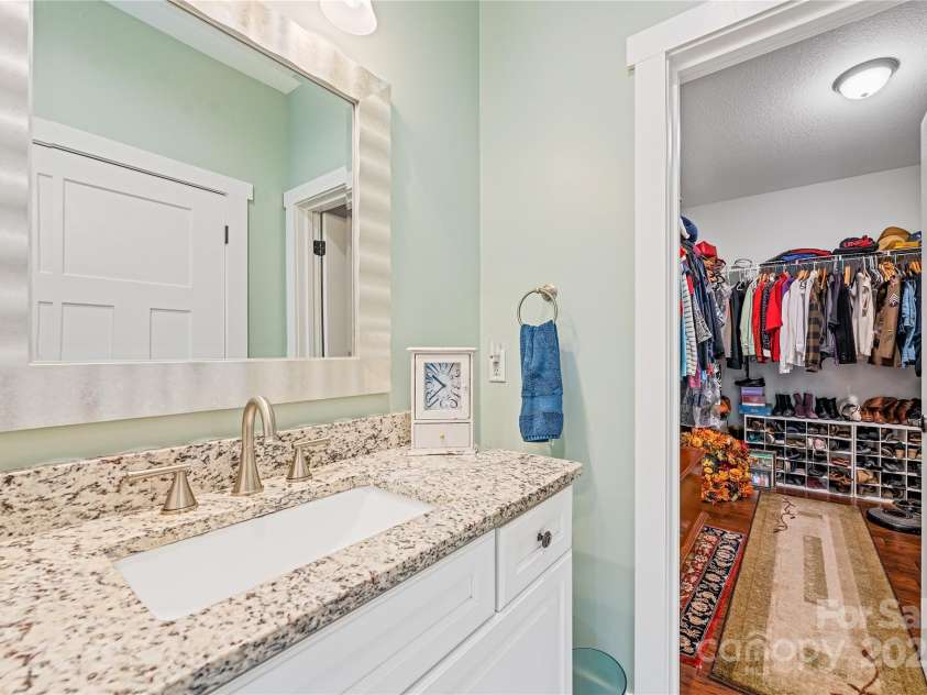 156 Olivet Lane, Fletcher, NC 28732.  MLS# CAR4272204, YatesRealty ID 21590. View toward the walk in closet
