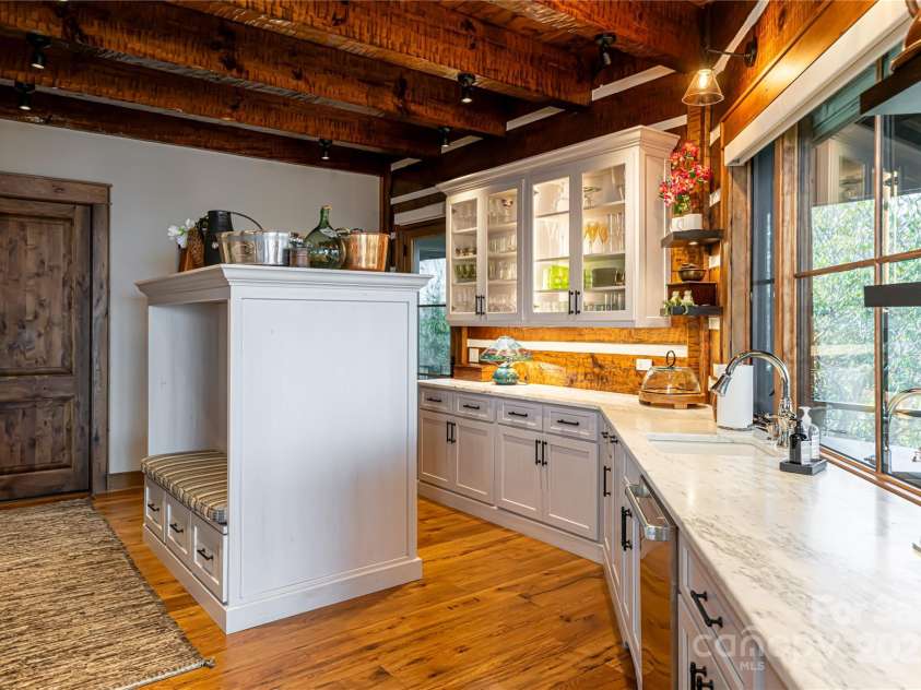 511 Asgi Trail, Maggie Valley, NC 28751.  MLS# CAR4258504, YatesRealty ID 21595. Butler's pantry area (laundry room to left not pictured due to lack of space)