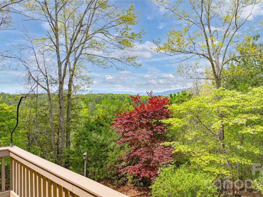 27 Magnolia Drive, Nebo, NC 28761.  MLS# CAR4367003, YatesRealty ID 21617. Views from rear deck