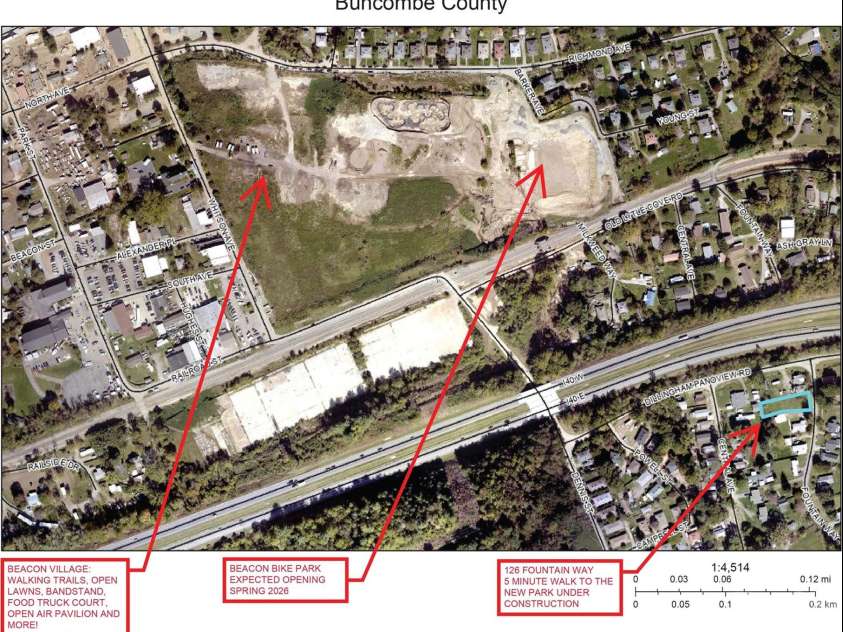 126 Fountain Way, Swannanoa, NC 28778.  MLS# CAR4273601, YatesRealty ID 21647. #126 less than 1/2 mile to Beacon Park, 5 minute easy walk