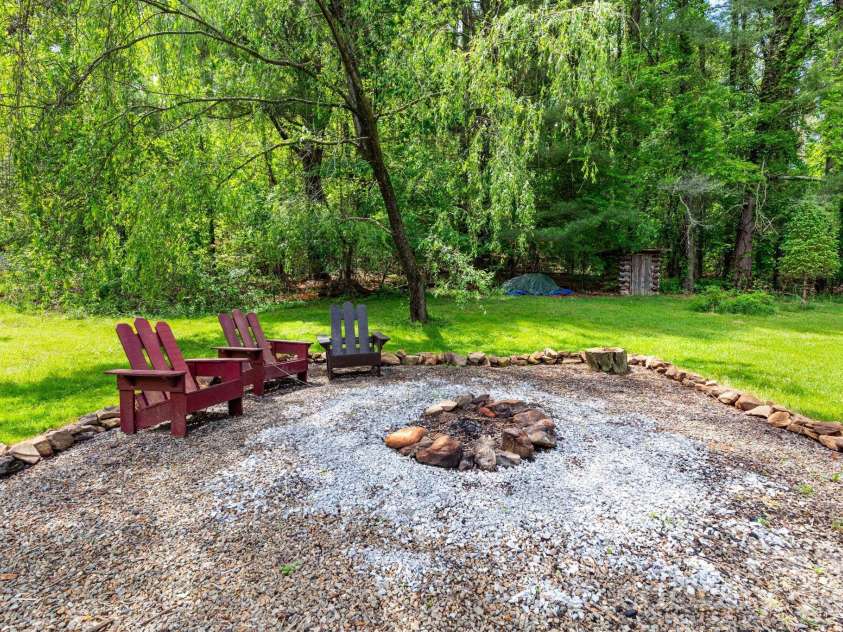 1492 Murray Road, Canton, NC 28716.  MLS# CAR4376547, YatesRealty ID 21656. Firepit area