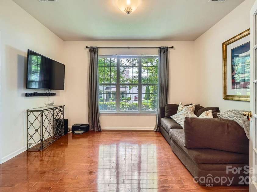 10132 Caldwell Depot Road, Cornelius, NC 28031.  MLS# CAR4271666, YatesRealty ID 21669. Front room that can flex for office or sitting room