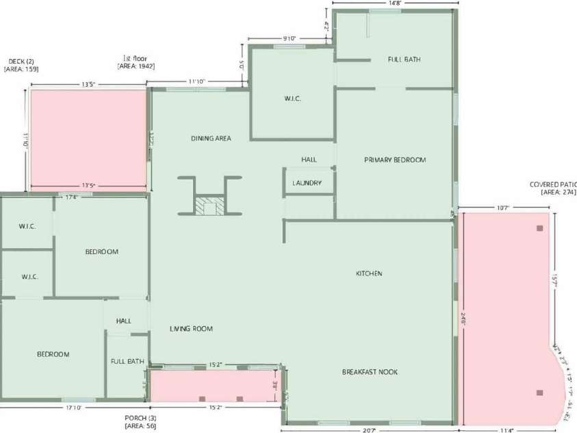 5701 Cedar Hill Drive, Wesley Chapel, NC 28110.  MLS# CAR4380517, YatesRealty ID 21674. Floorplan