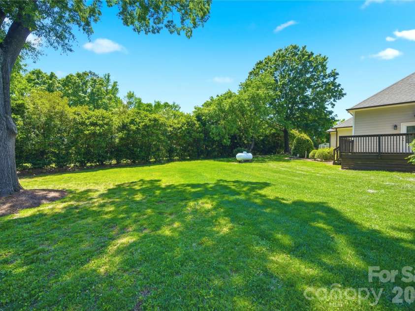 5701 Cedar Hill Drive, Wesley Chapel, NC 28110.  MLS# CAR4380517, YatesRealty ID 21674. Peaceful yard space and mature trees