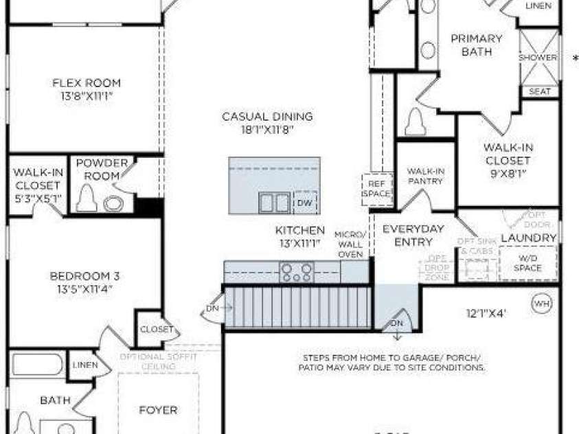 5233 Glenwalk Drive, Charlotte, NC 28269.  MLS# CAR4223508, YatesRealty ID 2168. Actual Floorplan - Main floor