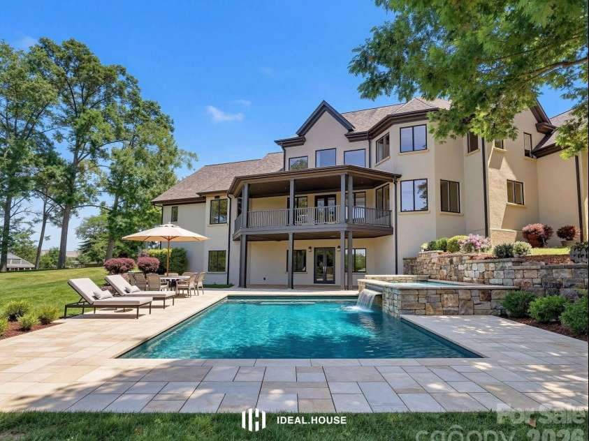 8041 Water View Drive, Belmont, NC 28012.  MLS# CAR4378139, YatesRealty ID 21686. Rendering showcasing a future pool and spa concept for the backyard.