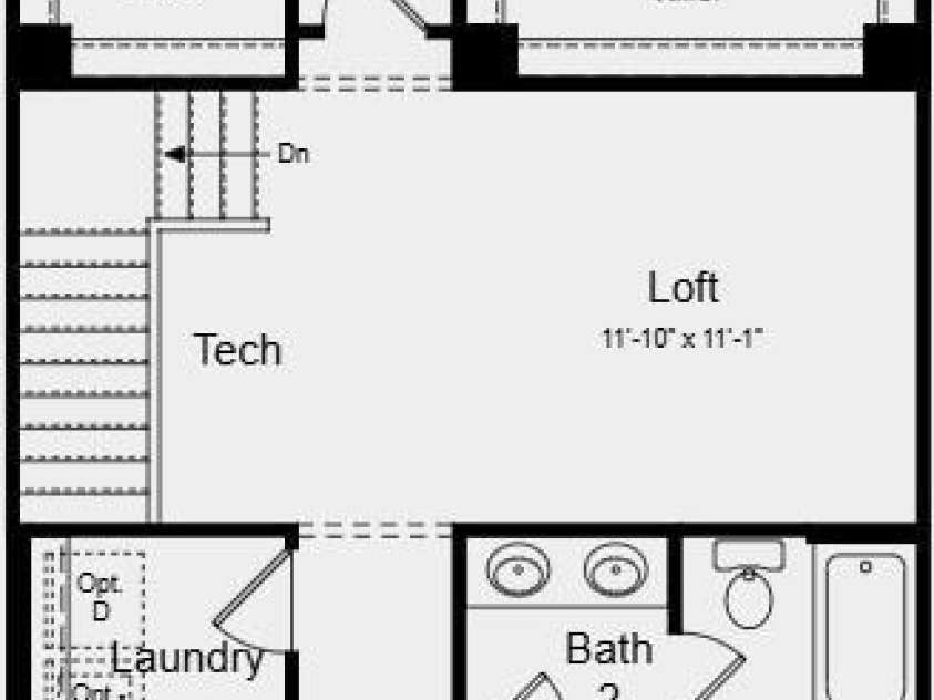 8685 Miles Gap Road, Indian Land, SC 29707.  MLS# CAR4381551, YatesRealty ID 21689. Second Floor Plan - Additional Highlights Include: tub and shower in the primary bath, 30