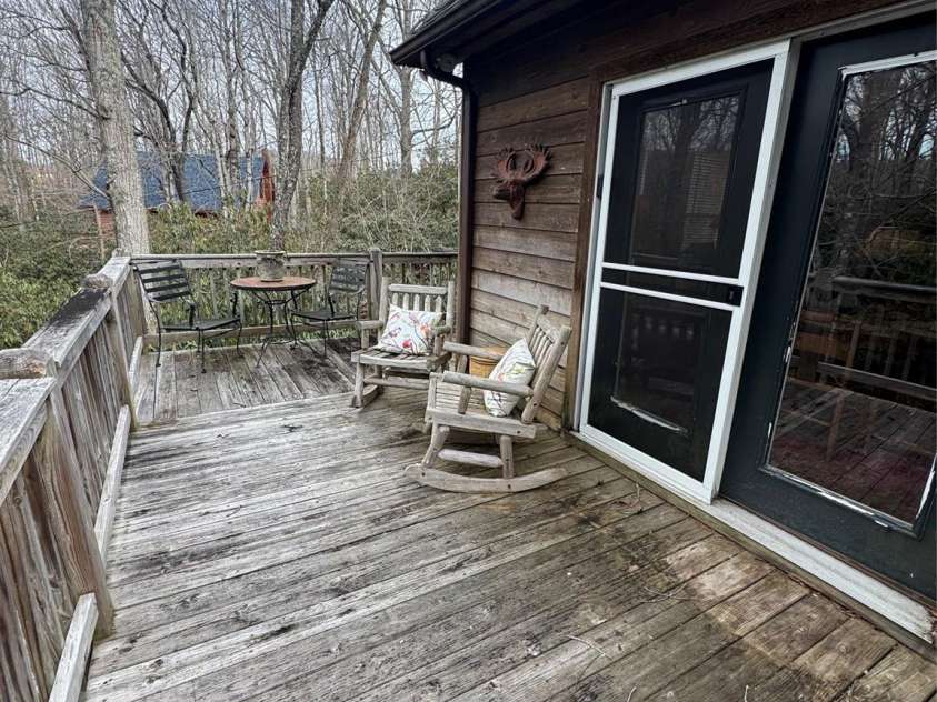 128 Hillcrest Road, Newland, NC 28657.  MLS# CAR4336111, YatesRealty ID 2169. Back Deck