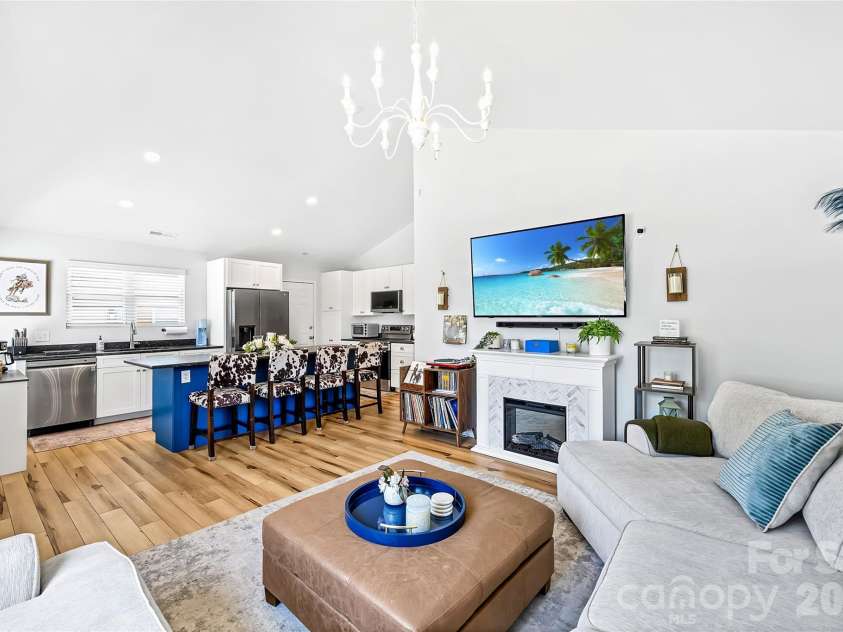 3416 Mable Hubbard Drive, Charlotte, NC 28208.  MLS# CAR4381765, YatesRealty ID 21690. Open-concept layout creates effortless connection between kitchen, dining, and living areas.