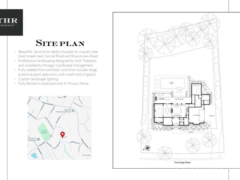 2311 Thornridge Road, Charlotte, NC 28226.  MLS# CAR4381629, YatesRealty ID 21712. 