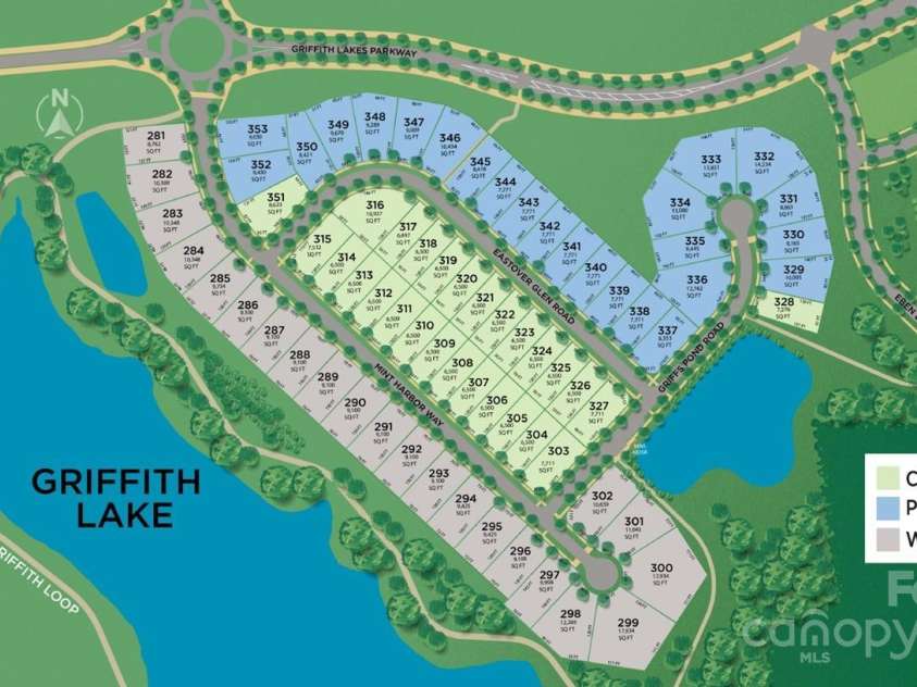 5301 Mint Harbor Way, Charlotte, NC 28269.  MLS# CAR4234791, YatesRealty ID 2172. Phase 2 homesite map