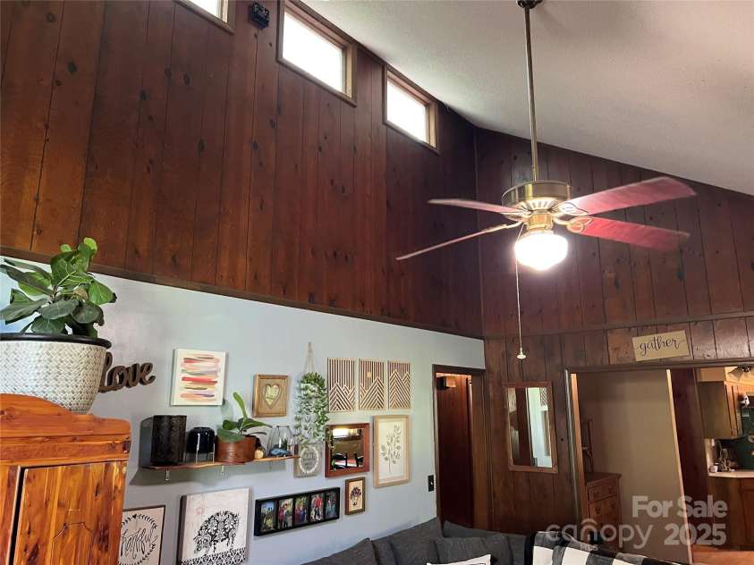 33611 Mann Road, Albemarle, NC 28001.  MLS# CAR4247905, YatesRealty ID 21759. Living room vaulted ceiling