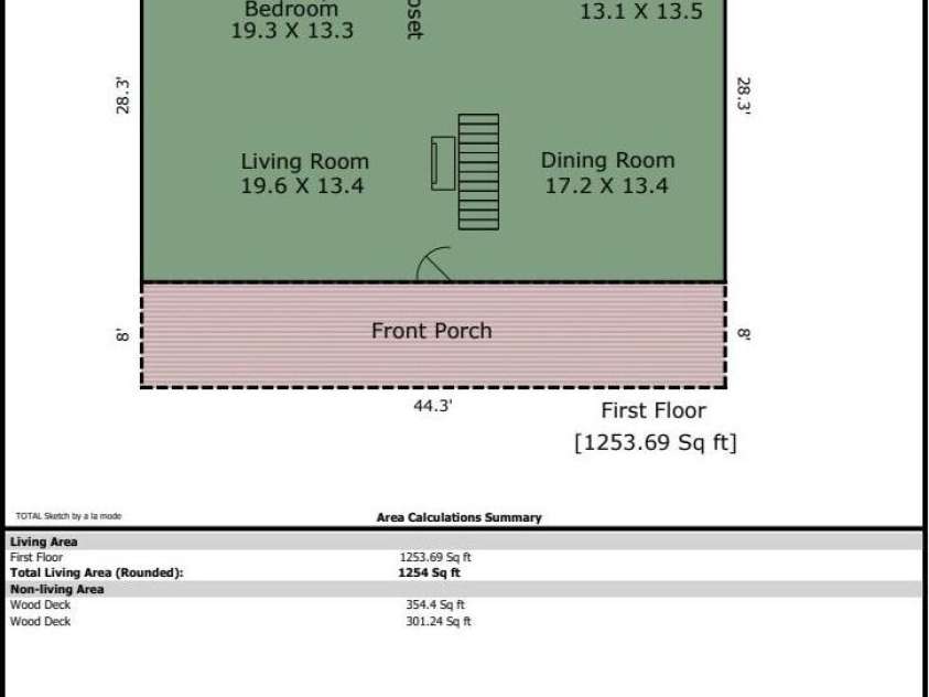 1469 Old Fort Road, Fairview, NC 28730.  MLS# CAR4240790, YatesRealty ID 21774. Main Level Floorplan