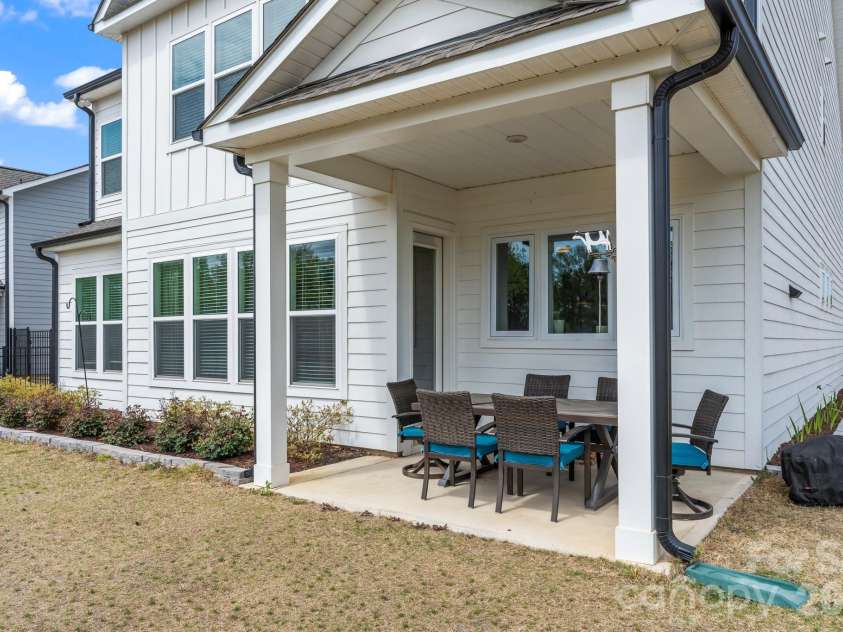 2023 Turnsberry Drive, Monroe, NC 28112.  MLS# CAR4363476, YatesRealty ID 21807. Covered Patio