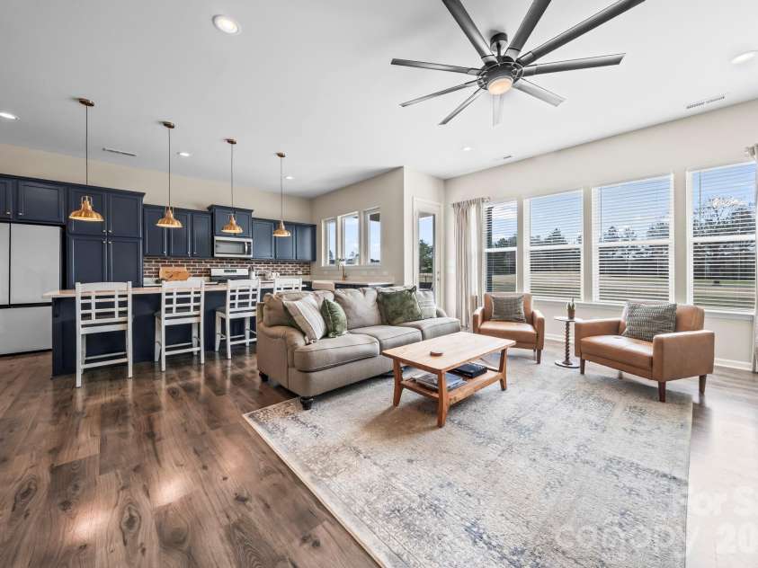 2023 Turnsberry Drive, Monroe, NC 28112.  MLS# CAR4363476, YatesRealty ID 21807. Living Room/Kitchen