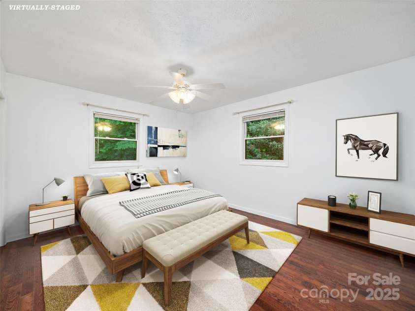 125 Heartland Lane, Burnsville, NC 28714.  MLS# CAR4273356, YatesRealty ID 21808. Primary bedroom, virtually staged.