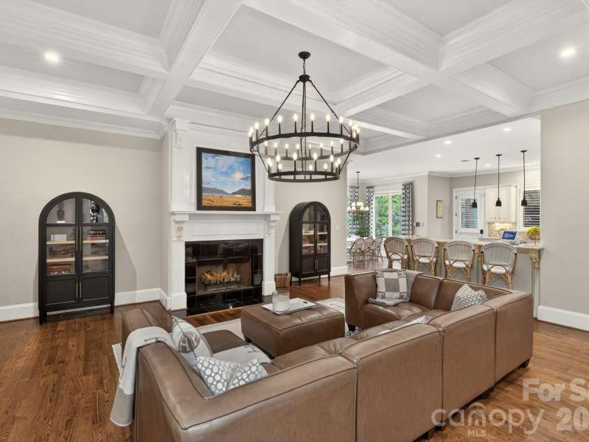 8304 Marcliffe Court, Waxhaw, NC 28173.  MLS# CAR4378365, YatesRealty ID 21811. Coffered ceiling!