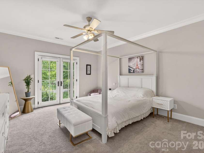 8304 Marcliffe Court, Waxhaw, NC 28173.  MLS# CAR4378365, YatesRealty ID 21811. Secondary bedroom w/juliet balcony