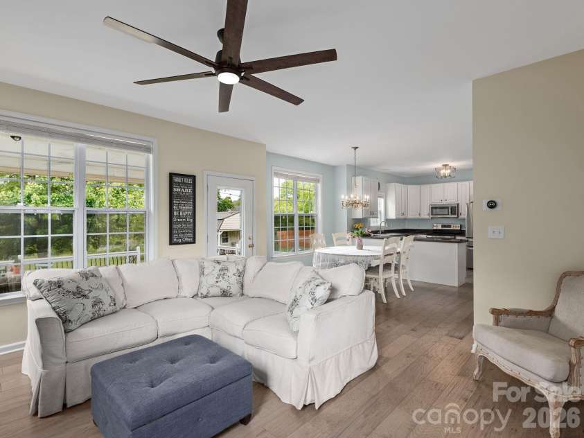 288 Walnut Crest Road, Fletcher, NC 28732.  MLS# CAR4377890, YatesRealty ID 21813. Great Room adjacent to kitchen