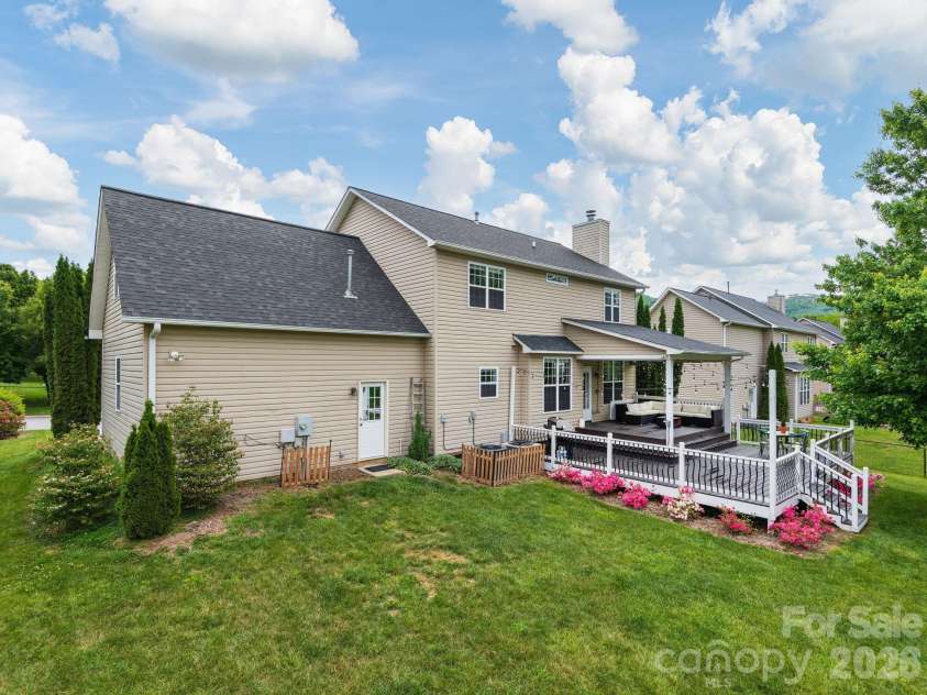288 Walnut Crest Road, Fletcher, NC 28732.  MLS# CAR4377890, YatesRealty ID 21813. Rear of Home