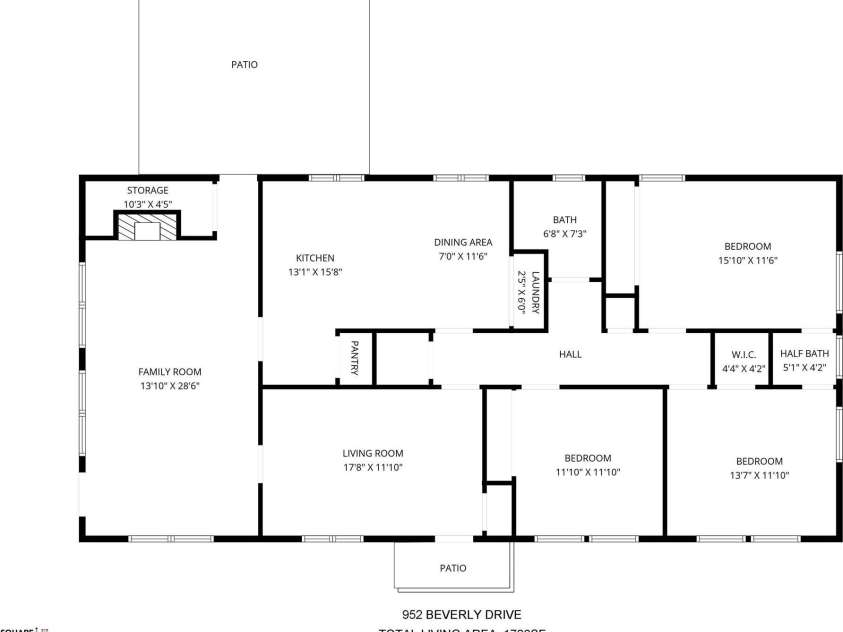 952 Beverly Drive, Rock Hill, SC 29730.  MLS# CAR4370929, YatesRealty ID 21824. 