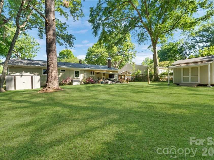 952 Beverly Drive, Rock Hill, SC 29730.  MLS# CAR4370929, YatesRealty ID 21824. Large private backyard with two storage sheds
