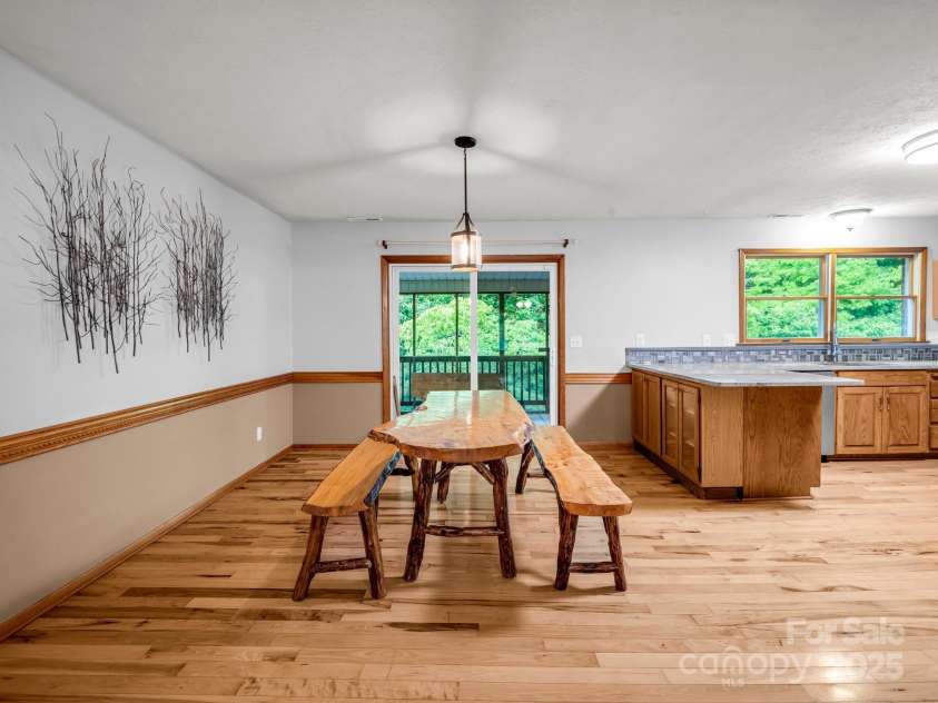 989 Mine Gap Road, Zirconia, NC 28790.  MLS# CAR4264634, YatesRealty ID 21834. Dining area