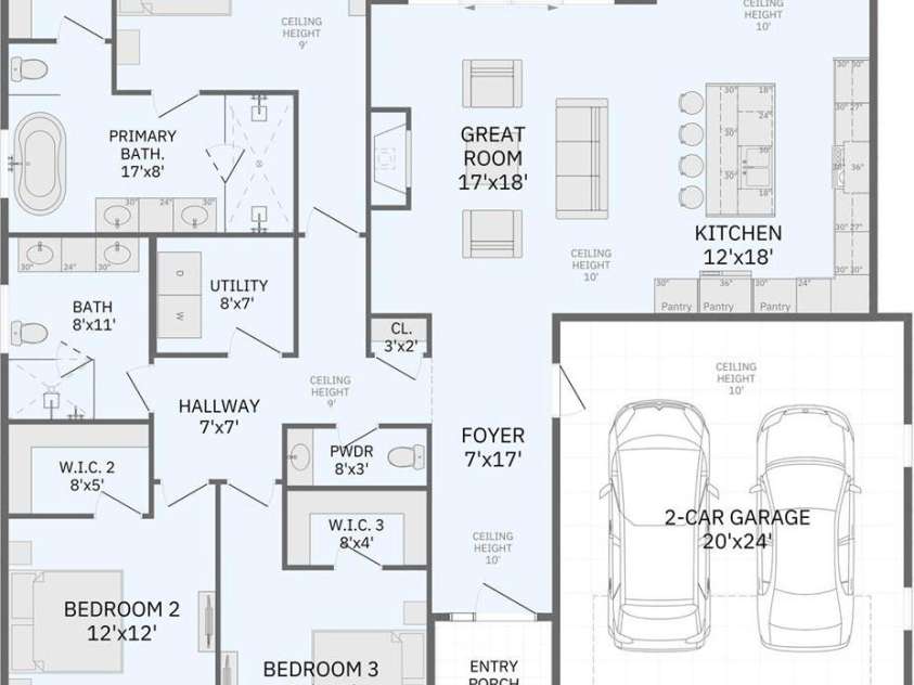 336 Avery Trail Drive, Arden, NC 28704.  MLS# CAR4201388, YatesRealty ID 2184. Simple Floor Plan