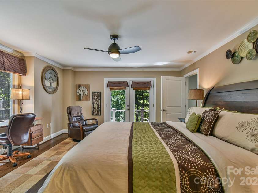 409 North Fork Road, Black Mountain, NC 28711.  MLS# CAR4284708, YatesRealty ID 2185. Doors open to private balcony. 
