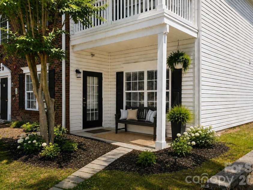 19762 Feriba Place, Cornelius, NC 28031.  MLS# CAR4378752, YatesRealty ID 21850. Front patio with access!