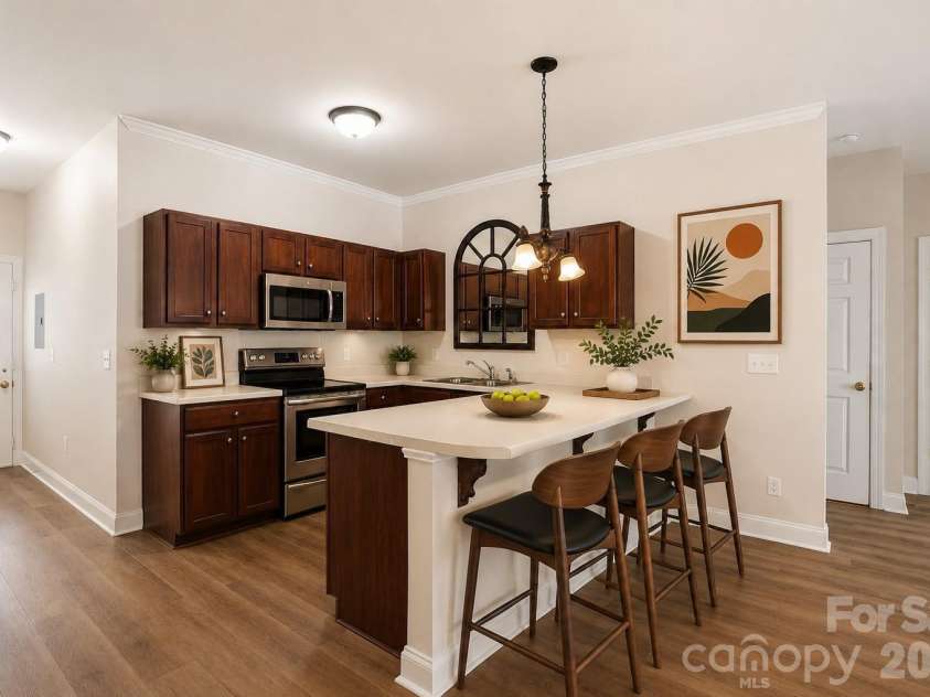 19762 Feriba Place, Cornelius, NC 28031.  MLS# CAR4378752, YatesRealty ID 21850. Mid Century Modern Theme!