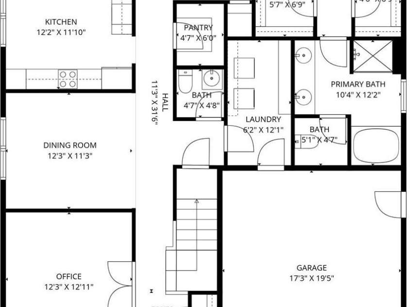 1103 Ross Brook Trace, York, SC 29745.  MLS# CAR4378430, YatesRealty ID 21854. Floor plan 2