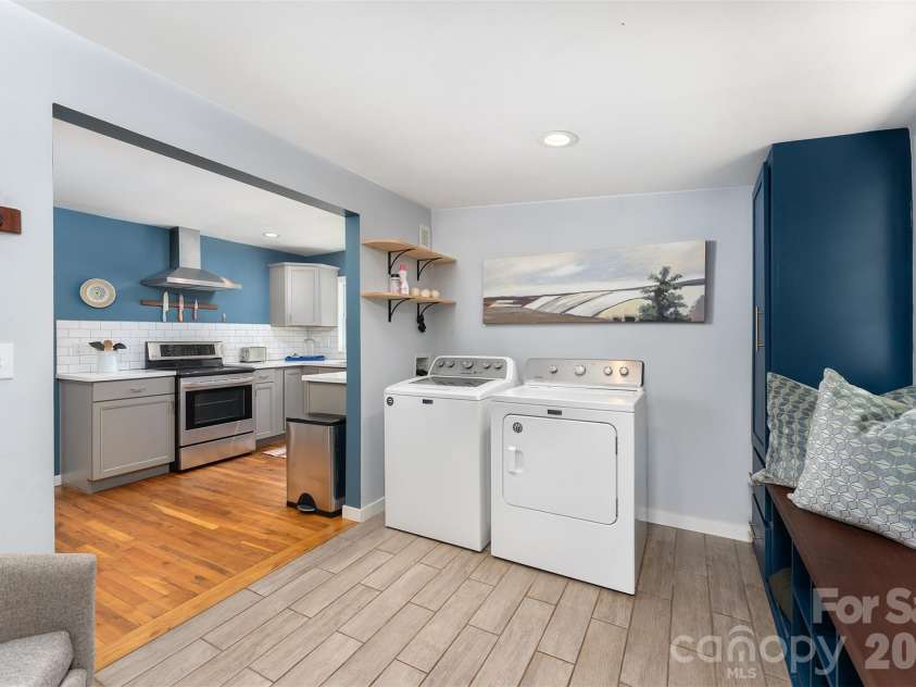 477 Emma Road, Asheville, NC 28806.  MLS# CAR4378114, YatesRealty ID 21881. Laundry