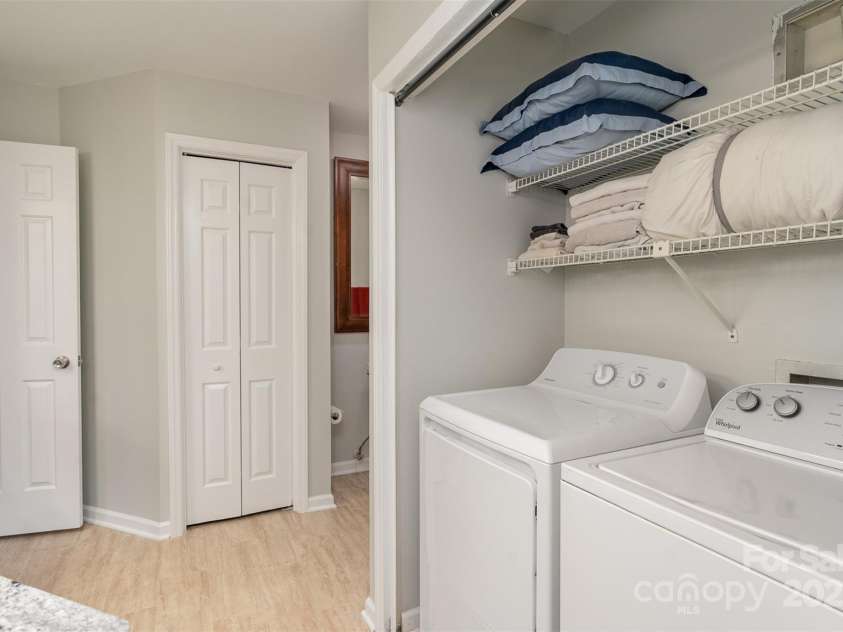 6501 Clavell Lane, Charlotte, NC 28210.  MLS# CAR4320627, YatesRealty ID 2189. Laundry off Primary bath.  W/D to remain