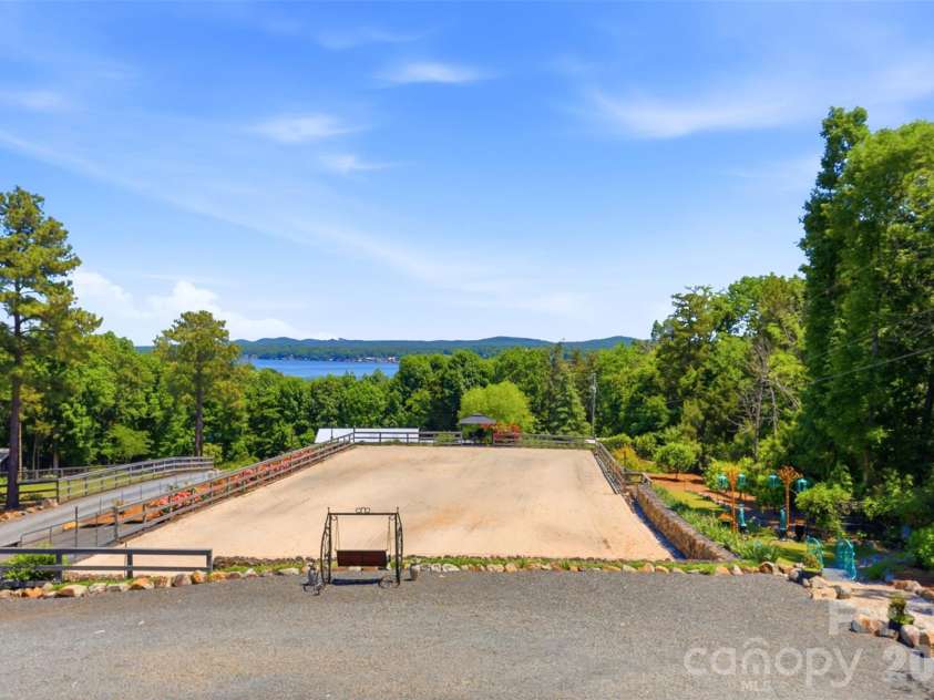 502 Lake Shore Drive, Norwood, NC 28128.  MLS# CAR4376520, YatesRealty ID 21896. Riding Ring view from 2nd floor deck