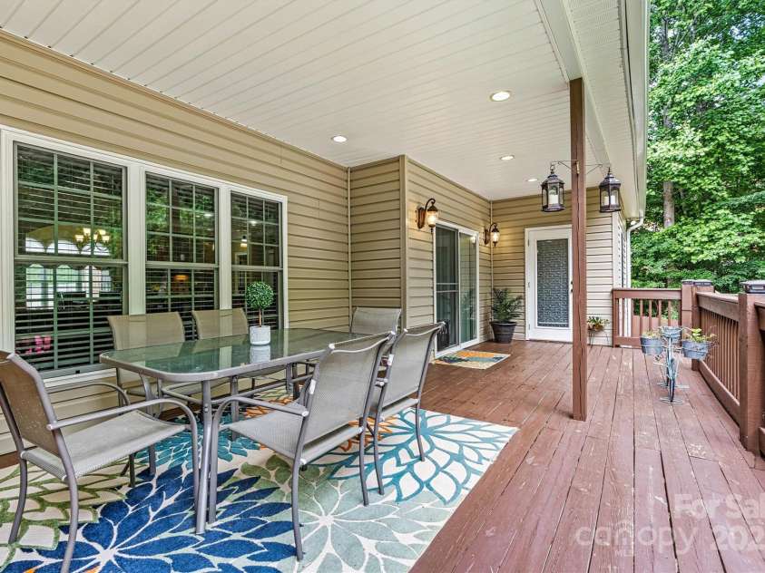 1616 Indian Springs Drive, Conover, NC 28613.  MLS# CAR4268711, YatesRealty ID 21899. Covered Back Deck View