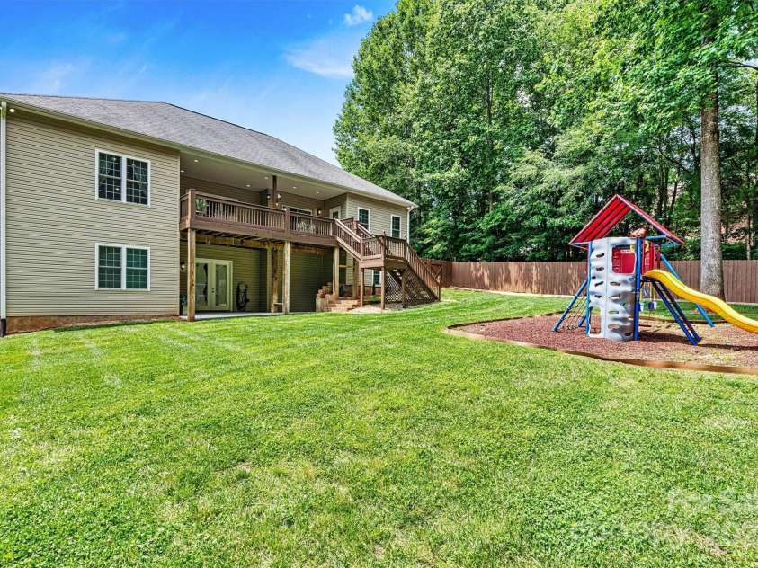 1616 Indian Springs Drive, Conover, NC 28613.  MLS# CAR4268711, YatesRealty ID 21899. Fenced Back Yard/Focused Rear View