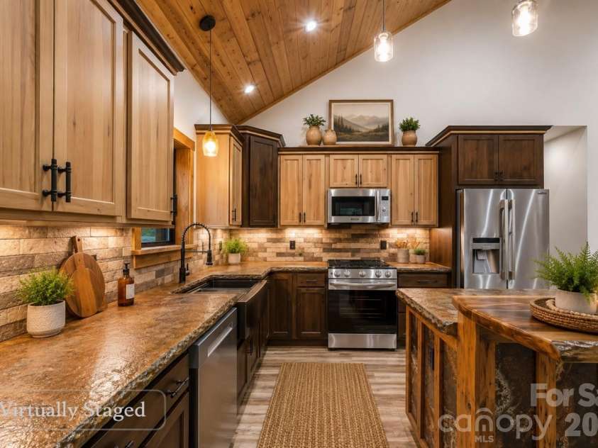 1737 Newfound Road, Leicester, NC 28748.  MLS# CAR4378816, YatesRealty ID 21912. Virtually staged