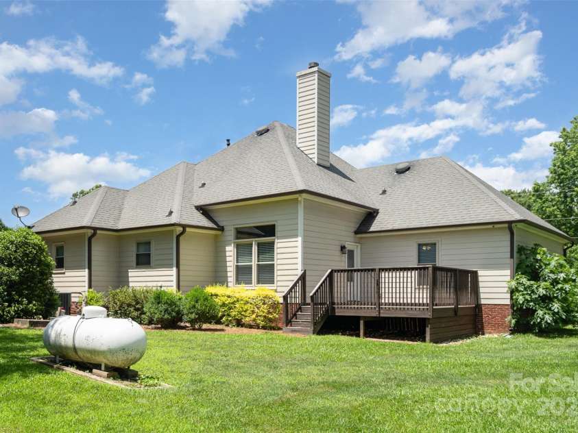 5701 Cedar Hill Drive, Monroe, NC 28110.  MLS# CAR4271384, YatesRealty ID 21913. Rear deck