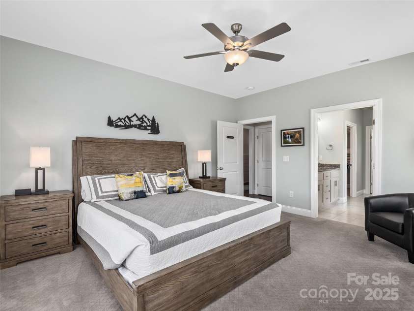 116 Whispering Wind Drive, Black Mountain, NC 28711.  MLS# CAR4245710, YatesRealty ID 21914. Primary Bedroom