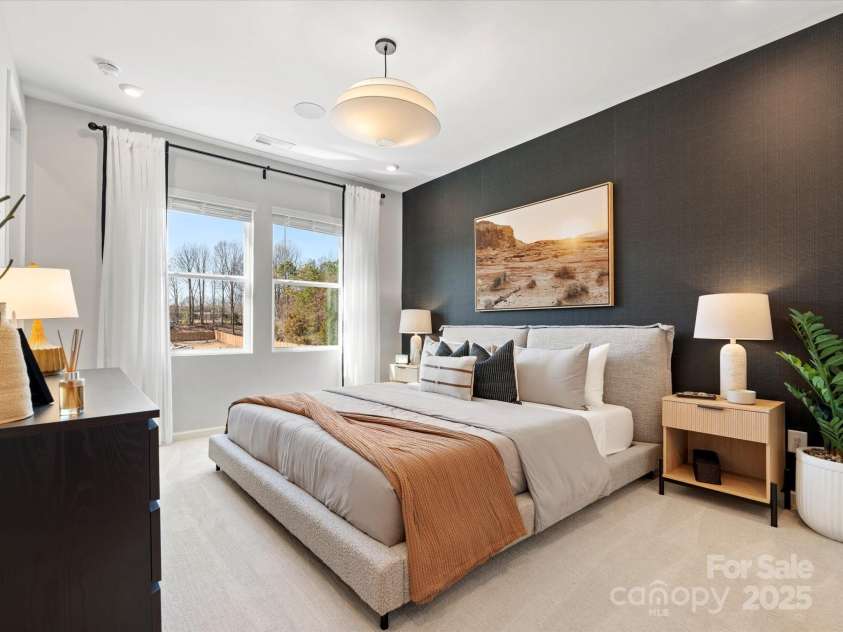 5608 Kingspan Drive, Charlotte, NC 28217.  MLS# CAR4211279, YatesRealty ID 21915. Merrill Model Primary Bedroom | Southmont *actual finishes, color scheme, orientation vary on this home. Furniture not included