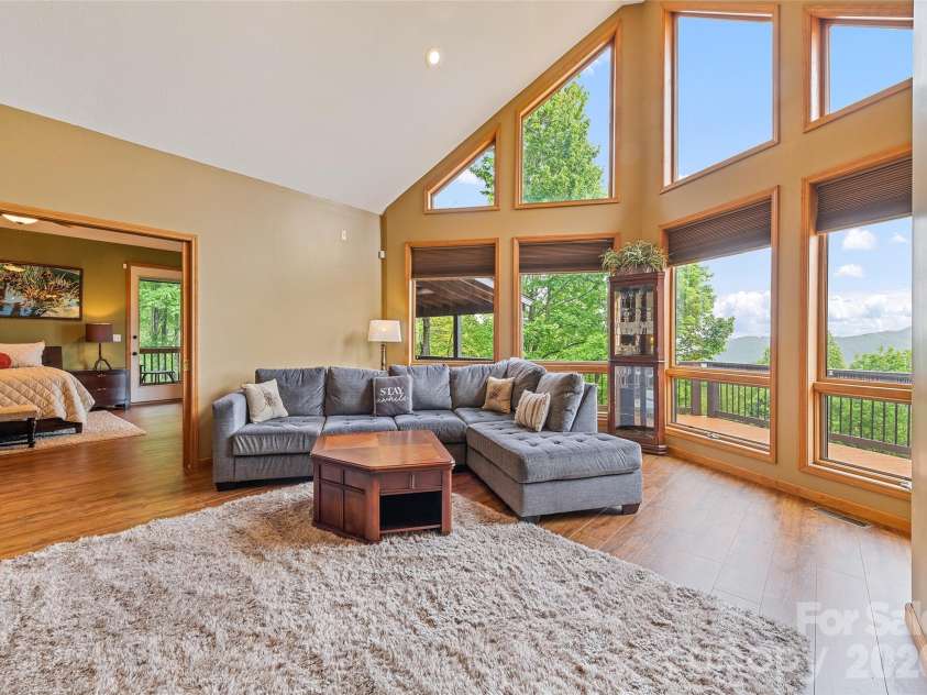 72 Tadpole Lane, Waynesville, NC 28785.  MLS# CAR4372726, YatesRealty ID 21915. Views from so many windows that let in light