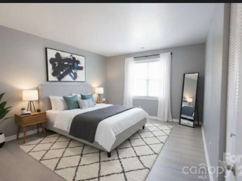 2220 Gaines Avenue, Gastonia, NC 28054.  MLS# CAR4336919, YatesRealty ID 21925. Primary bedroom virtually staged