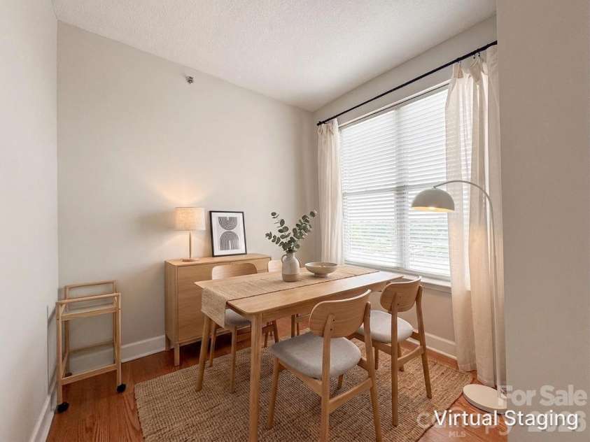1315 East Boulevard, Charlotte, NC 28203.  MLS# CAR4387857, YatesRealty ID 2195. Virtually Staged option for dining room