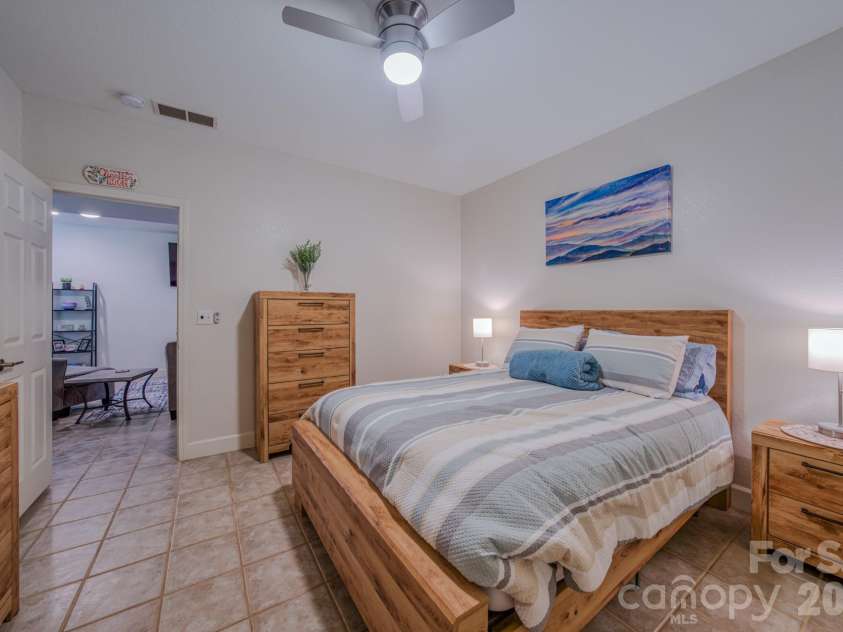9 Double Eagle Drive, Weaverville, NC 28787.  MLS# CAR4367152, YatesRealty ID 21962. Bedroom downstairs