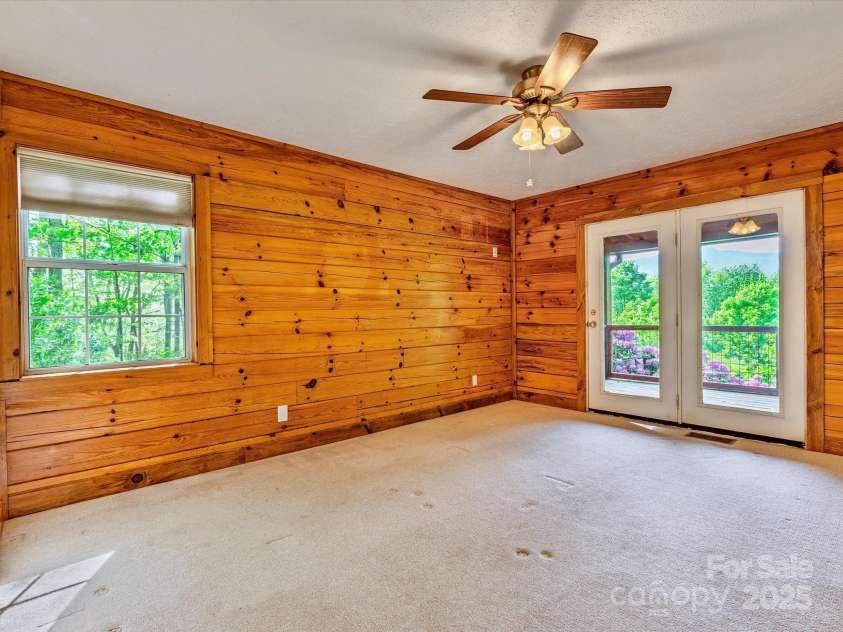 287 Sara Ridge Road, Waynesville, NC 28786.  MLS# CAR4260530, YatesRealty ID 21997. Exterior/porch access in the primary bedroom