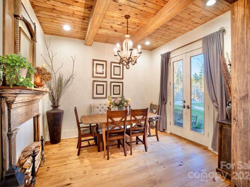 5608 Table View Lane, Lenoir, NC 28645.  MLS# CAR4232931, YatesRealty ID 2200. French doors open from the dining room to the front porch and lawn.