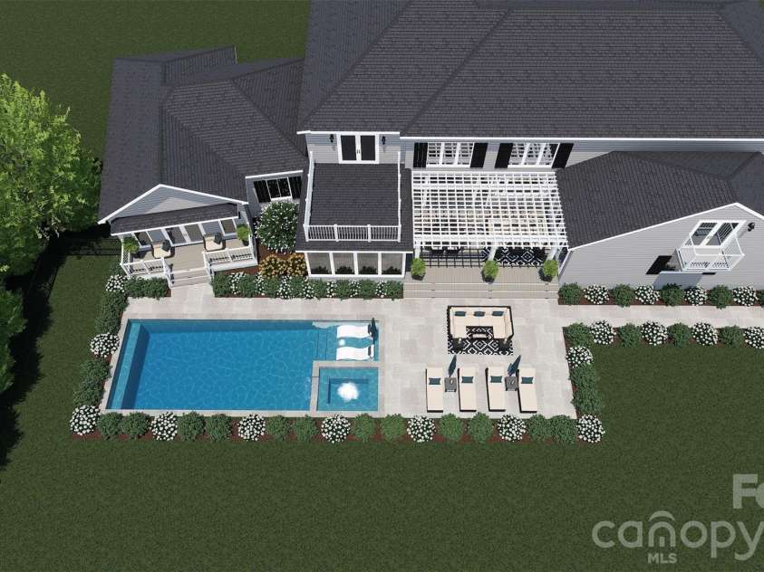 107 Beachview Drive, Mooresville, NC 28117.  MLS# CAR4377535, YatesRealty ID 22019. Pool Rendering
