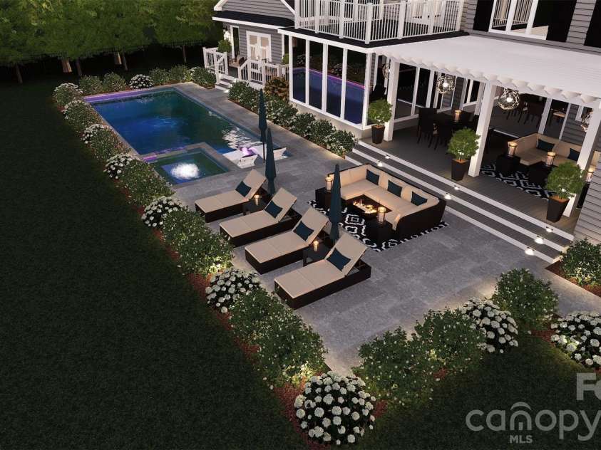 107 Beachview Drive, Mooresville, NC 28117.  MLS# CAR4377535, YatesRealty ID 22019. Pool Rendering
