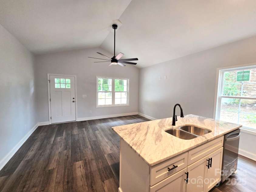 1589 Maysville Road, Shelby, NC 28150.  MLS# CAR4204993, YatesRealty ID 22031. Living Room & Kitchen